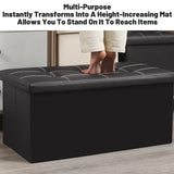 Multifunctional Foldable Storage Stool with Lid 110L Capacity Space Saving