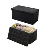 Multifunctional Foldable Storage Stool with Lid 110L Capacity Space Saving