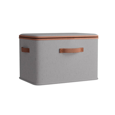 Grey foldable laundry baskets, folds flat.