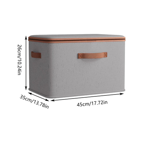 Grey foldable laundry baskets, folds flat.