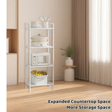 Multi-Layer Kitchen Storage Rack with Adjustable Feet and 38cm Layers