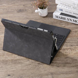 Premium Leather Case Cover Protector For Microsoft Surface Pro 8 - Red