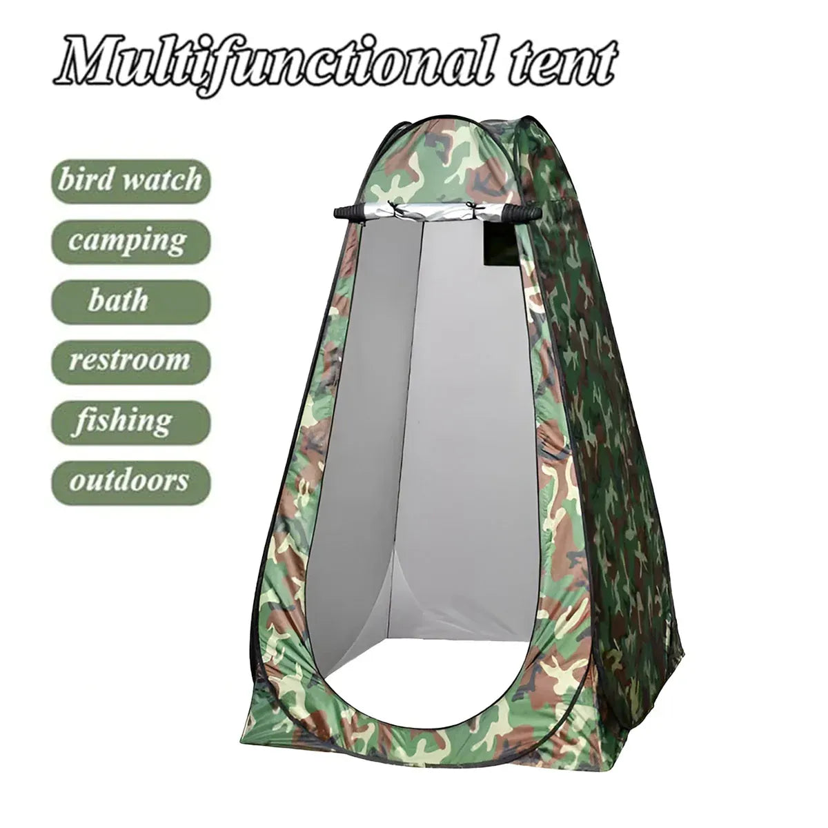 Portable tent easy use, supplied with a carry bag.