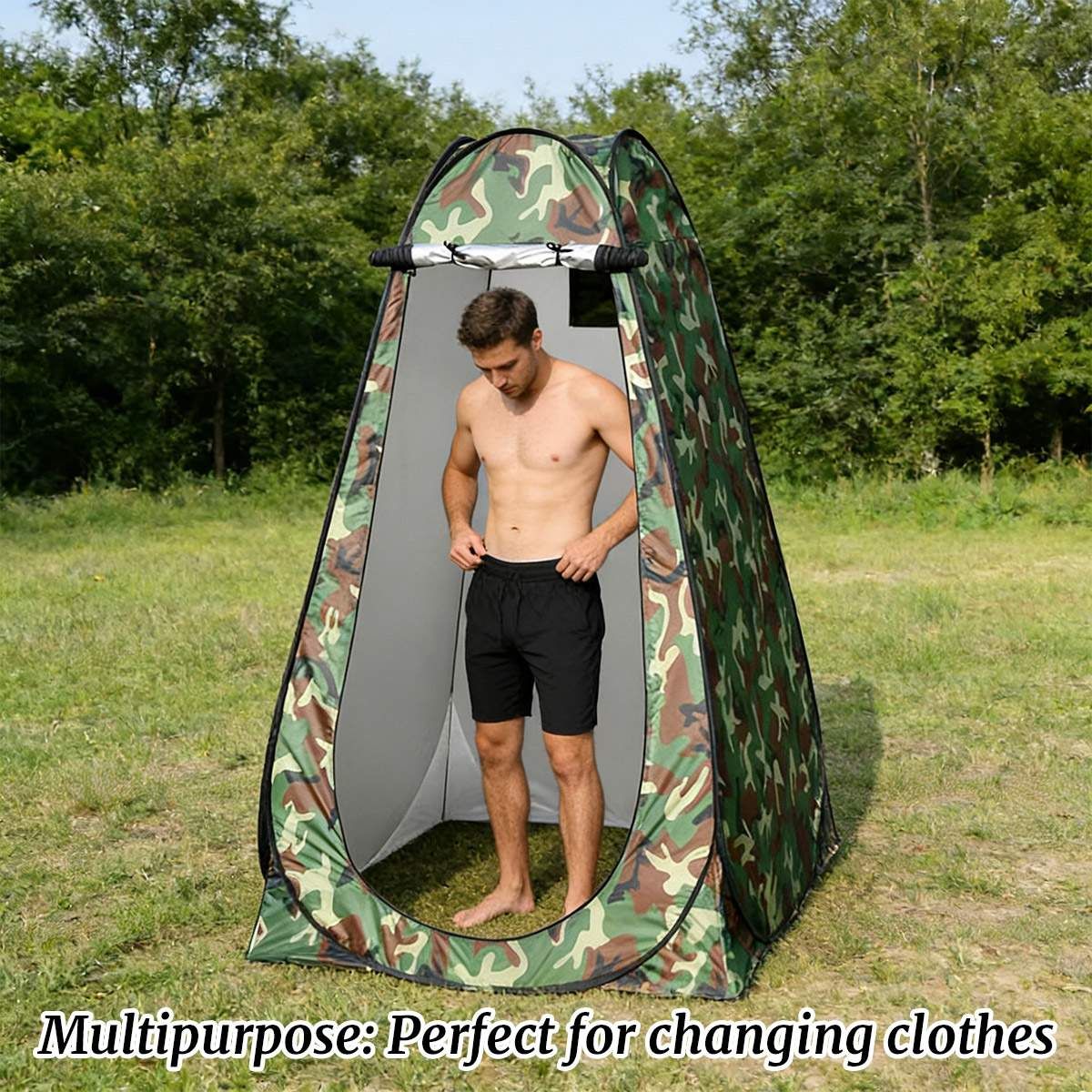 Portable tent easy use, supplied with a carry bag.