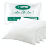 Luxor Australian bamboo cooling pillow, four pack.