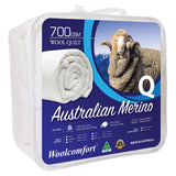 Merino wool quilt, 210x210cm, queen size.