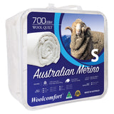 Merino wool quilt, 140x210cm, single size.