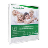 Cotton waterproof mattress protector, king size.