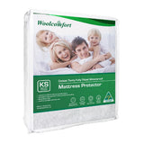 Cotton waterproof mattress protector, king single size.