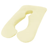 Woolcomfort cream body pillow, machine washable.