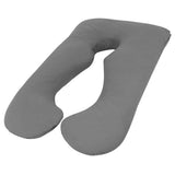 Woolcomfort grey body pillow, machine washable.