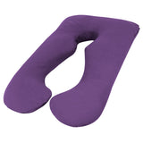 Woolcomfort purple body pillow, machine washable.