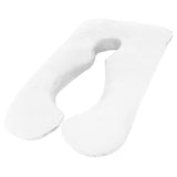Woolcomfort white body pillow, machine washable.