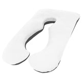 Woolcomfort white body pillow, machine washable.