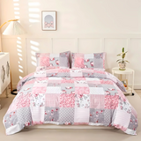 Dreamfields pink quilt cover, 3pcs, king size.