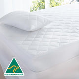 Cotton quilted mattress protector, king size.