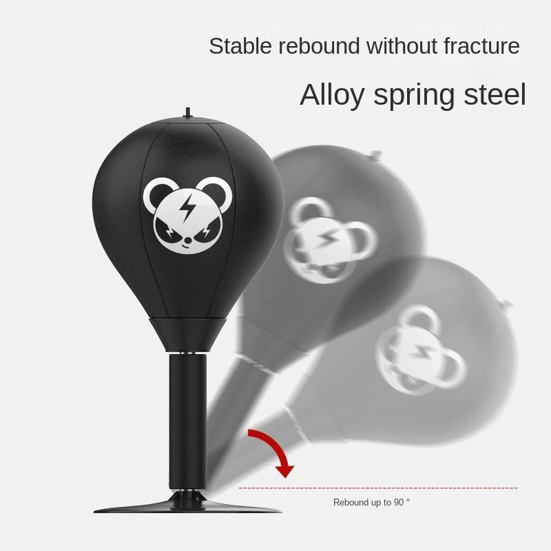 Desktop Speed Ball For Boxing Training - Bear Design With Gloves & Pump - Bear+Pump