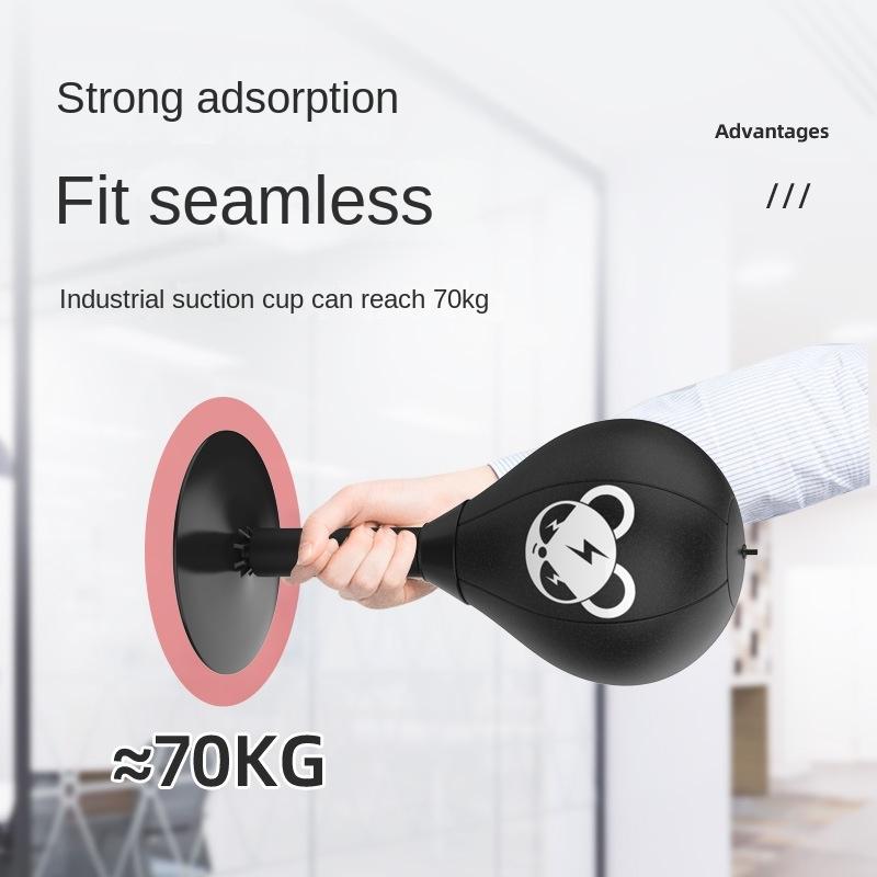 Desktop Speed Ball For Boxing Training - Bear Design With Gloves & Pump - Bear+Pump
