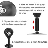 Desktop Speed Ball For Boxing Training - Bear Design With Gloves & Pump - Bear+Pump