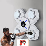 Rechargeable Bluetooth Boxing Machine With Adult & Child Gloves - Blue - With Adult Gloves Pink Blue