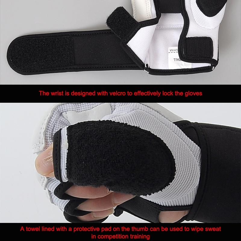 Adults Half Finger Sandbag Training Boxing Gloves - Pu Leather For Fitness And Sparring