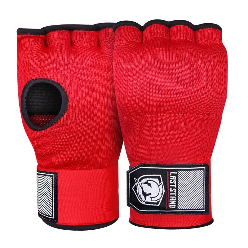Protective Half Finger Boxing Gloves With Gel Padding And Wrist Support - One Size - Blue
