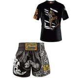 Kids Boxing Set - Sparring Shorts And Tights - Bright Green - Yellow Waist Belt - Xl