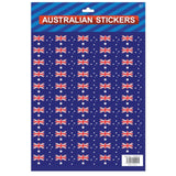 Australian Flag Stickers ƒ?? A4 Sheet of Festive Stickers for Australia Day Celebrations