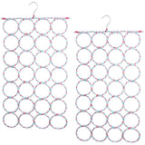 2x 24 Hole Scarf Hanger Holder Storage Tie Belt Scarf Organiser Space Saver