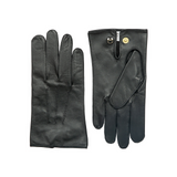 Dents Mens Sandhurst Three-Point Leather Unlined Officers Gloves in Black - 7.5