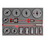 16pcs Wurth Cylinder Hole Saw Assortment Kit HSCO8 SYSKO 19–76 MM
