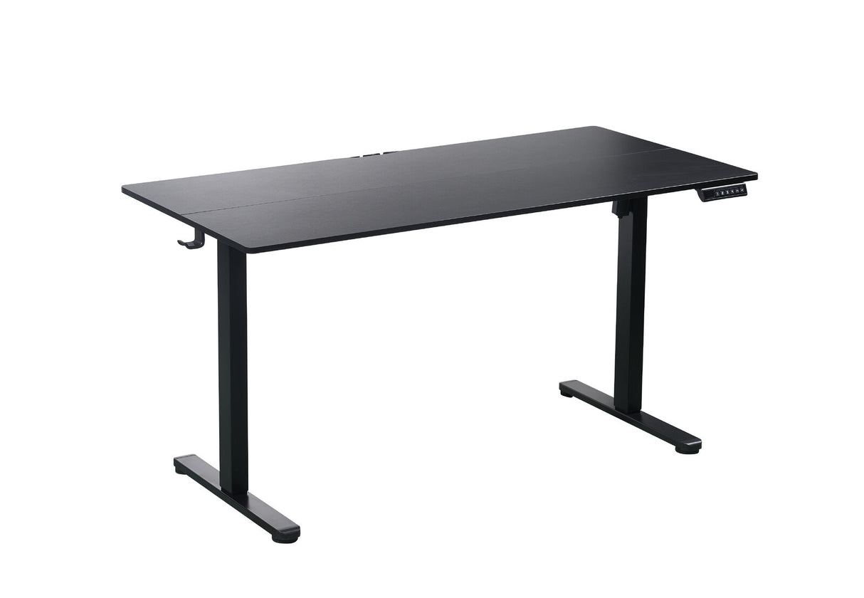 Ergonomic Kids Study Chair & Adjustable Electric Standing Desk Set – Blue Chair & Black Desk