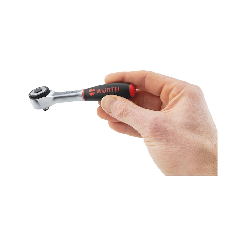 Wurth 1/4" Reversible Ratchet Wrench 360 Degree Twist Handle Chrome Vanadium 135mm