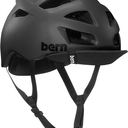 Bern Mens Allston Cycling Bike Helmet w/ Flip Visor - Matte Black - L/XL