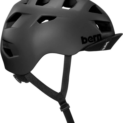 Bern Mens Allston Cycling Bike Helmet w/ Flip Visor - Matte Black - L/XL