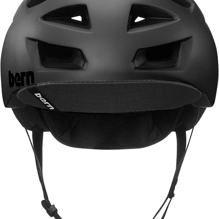 Bern Mens Allston Cycling Bike Helmet w/ Flip Visor - Matte Black - L/XL