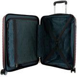Pierre Cardin x Milleni 3-Piece Hardshell Super Light Luggage Bags Travel Suitcase - Burgundy/White