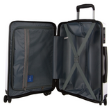 Pierre Cardin x Milleni 3-Piece Hardshell Super Light Luggage Bags Travel Suitcase - Burgundy/White
