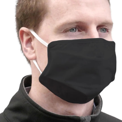 TIGERPLAST Fabric Face Mask Washable Reusable Mask Protect Anti-Microbial Mouth Cover - Black