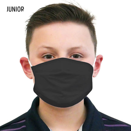 TIGERPLAST Kids Fabric Face Mask Washable Reusable Mask Protect Mouth Cover - Black