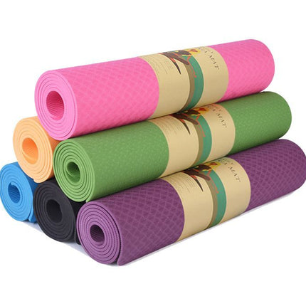 YOGA MAT Non-Slip Light Gym 1830x610x6mm Pilates Home Fitness - Assorted Colours