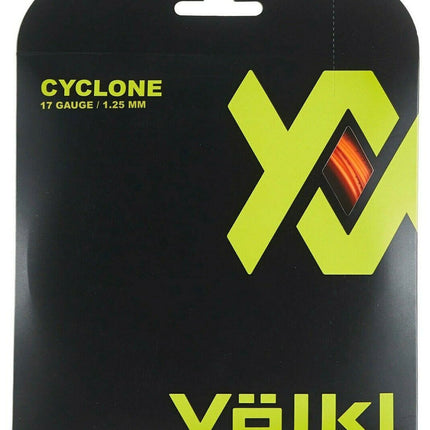 1 Pack Volkl Cyclone 17g/1.25mm Tennis Racquet Strings - Fluro Orange