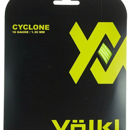 1 Pack Volkl Cyclone 16g/1.30mm Tennis Racquet Strings - Neon Yellow