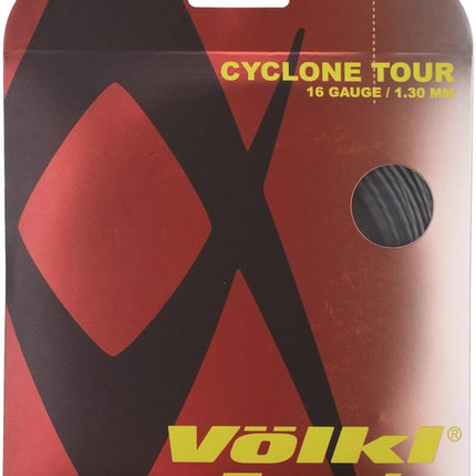 1 Pack Volkl Cyclone Tour 16g/1.30mm Tennis Racquet Strings - Anthracite