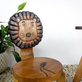 Lion wooden chair, supplied flat packed.