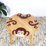 Monkey wooden table.