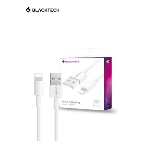 BLACKTECH white fast charging cable, 100cm.