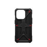 UAG Monarch Pro black MagSafe case for iPhone 15 Pro.