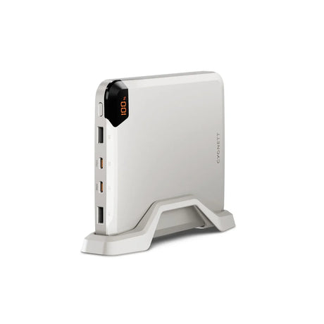 Cygnett VertPWR champagne power bank stand.