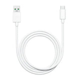 OPPO VOOC 65W USB-A to USB-C cable, white.